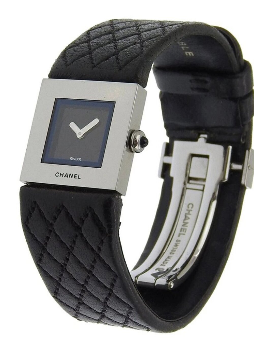 CHANEL Matelasse Watches H0116 black blackDial Stainless Steel/leather Qua...